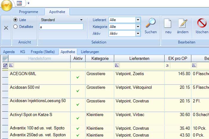 Pharmacie et prestations
